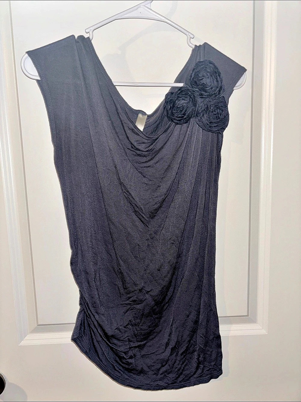 Loveappella Draped Tunic in Black